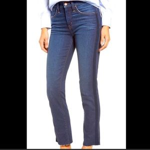 Halogen straight leg- raw cut -cropped jeans | 29